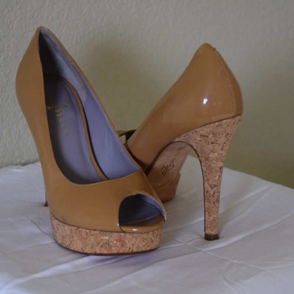 Cole Haan peep toe pumps